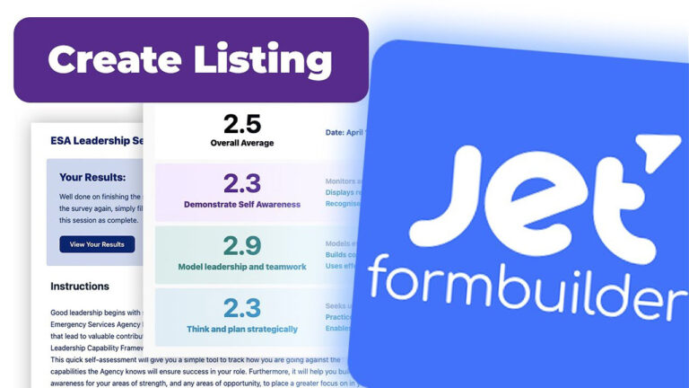 Create JetEngine Listing for Survey Results Page Using JetFormBuilder