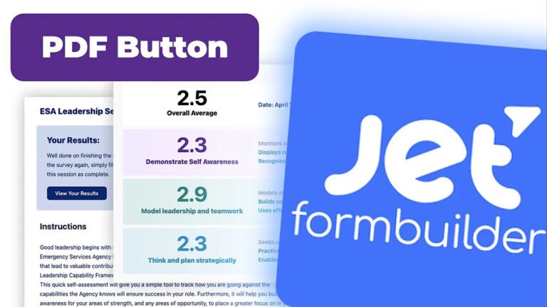 Adding a Custom PDF Download Button to Results Page with JetFormBuilder
